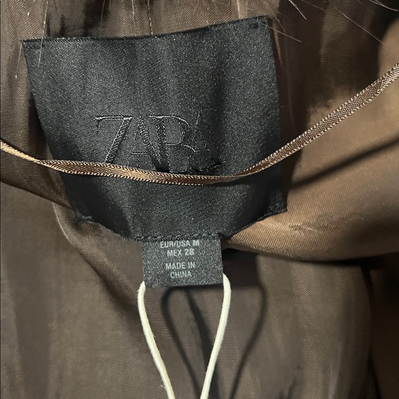 Zara White & Brown Cow-Print Teddy Jacket - Picture 4 of 6